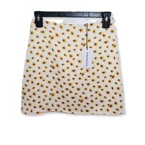 WeWoreWhat Ditsy Daisies Floral Mini Slip Skirt Sz XS